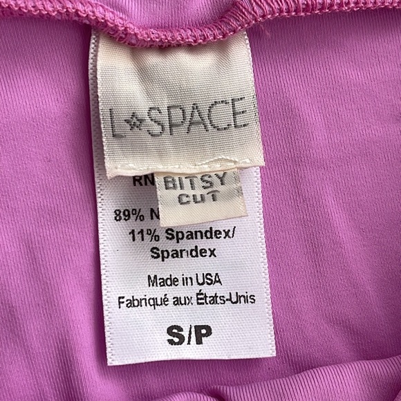 L Space Bikini Womens Frenchi Pink Bitsy Cut Swim Bottom Small - Picture 3 of 9